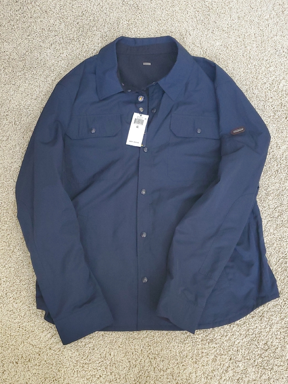 Polo Ralph Lauren Men's Navy Button-Up Reversible Shirt Jacket